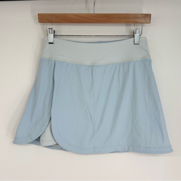 Travis Matthew Baby Blue Ribbed Mixed Media Tennis Athletic Golfing Skort - Picture 1 of 4